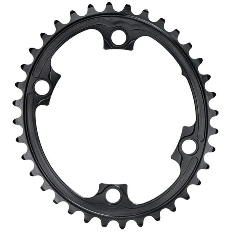 Absolute Black Premium 4x110-bcd 36-tooth Oval Road Chainring in Black