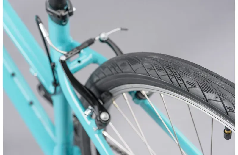 2021 Ridgeback Comet Open Frame Hybrid Bike in Green-12
