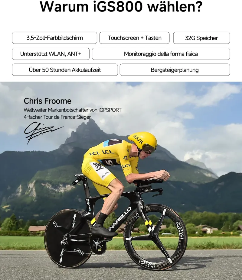 iGPSPORT iGS800 Bicycle GPS Computer 3.5 inch Touchscreen-6