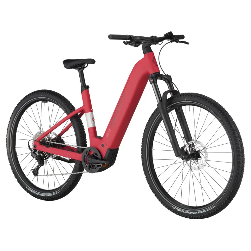 SCO Bike Axis 30 Wave E-Hybrid Bike in Raspberry Red-1