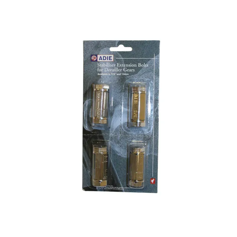 Weldtite 4-piece Gear Extension Bolts - Fits 3/8-inch and 10mm Axles